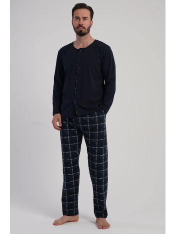 vienetta man ανδρική χειμερινή βαμβακερή κουμπωτή πυτζάμα σε προσφορά