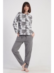 vienetta γυναικεία χειμερινή πυτζάμα φούτερ με πατιλέτα plus size(1xl-4xl)-501018
