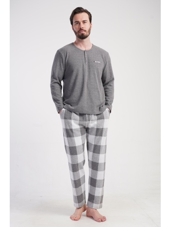 vienetta man ανδρική χειμερινή πυτζάμα φούτερ με πατιλέτα σε προσφορά