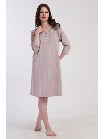 vienetta γυναικείο χειμερινό βαμβακερό νυχτικό πουά με σε προσφορά