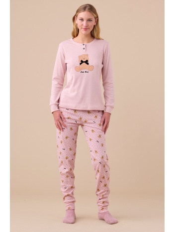 noidinotte γυναικεία χειμερινή πυτζάμα με πατιλέτα και σε προσφορά