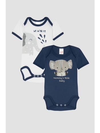 minervakia βρεφικά βαμβακερά κοντομάνικα φορμάκια σε προσφορά