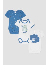 minervakia βρεφικά βαμβακερά κοντομάνικα φορμάκια (συσκ. 3τμχ) 3-36 μηνών-32083-112