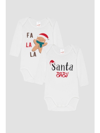 minervakia βρεφικά βαμβακερά μακρυμάνικα φορμάκια `x- mas σε προσφορά