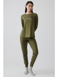 minerva γυναικεία χειμερινή πυτζάμα `fabulous` tencel™ modal-52674-378