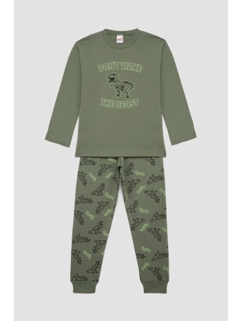 minerva παιδική χειμερινή βαμβακερή πυτζάμα `roar` σε προσφορά