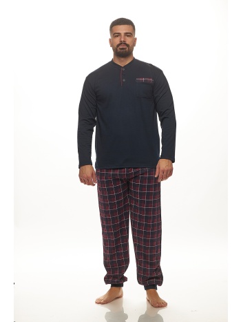 ανδρική χειμερινή πυτζάμα με πατιλέτα και καρό σε προσφορά