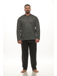 ανδρική χειμερινή φούτερ πυτζάμα με πατιλέτα-πλφ334