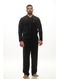 zaboo ανδρική χειμερινή βελούδινη πυτζάμα με πατιλέτα-zb1129