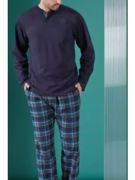 paul martin ανδρική βαμβακερή χειμερινή πυτζάμα με πατιλέτα-ppj54431sa