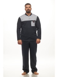 koyote ανδρική χειμερινή φούτερ πυτζάμα με πατιλέτα-κγ1501