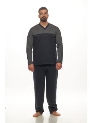 koyote ανδρική χειμερινή φούτερ πυτζάμα με v λαιμόκοψη-κγ1502a