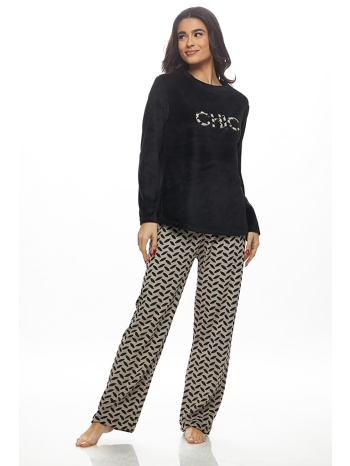 galaxy γυναικεία χειμερινή βελούδινη πυτζάμα `chic`-840-25 σε προσφορά