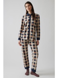 minerva γυναικεία χειμερινή βαμβακερή κουμπωτή πυτζάμα φούτερ `bear`-52626-332