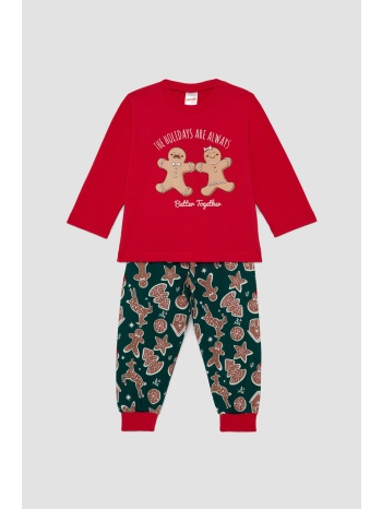 minerva unisex βρεφική βαμβακερή χριστουγεννιάτικη πυτζάμα σε προσφορά