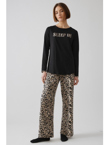 minerva γυναικεία χειμερινή πυτζάμα `sleep in` tencel™ σε προσφορά