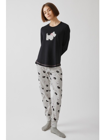 minerva γυναικεία χειμερινή βαμβακερή πυτζάμα με σε προσφορά