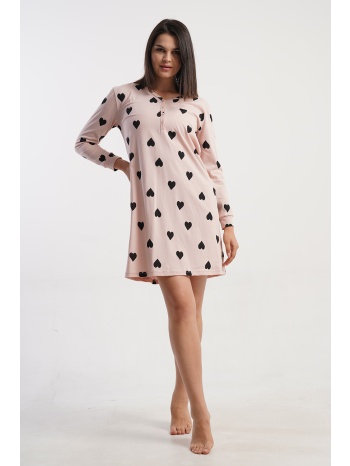 vienetta γυναικείο χειμερινό βαμβακερό νυχτικό με σε προσφορά