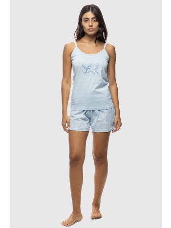 γυναικεία καλοκαιρινή βαμβακερή πυτζάμα με σορτσάκι και