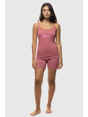 γυναικεία καλοκαιρινή πυτζάμα `bite` με σορτσάκι και λεπτή