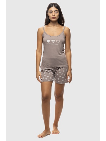 γυναικεία καλοκαιρινή πυτζάμα `its from coming my heart` με