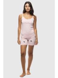 γυναικεία καλοκαιρινή πυτζάμα με σορτσάκι και λεπτή τιράντα-2608