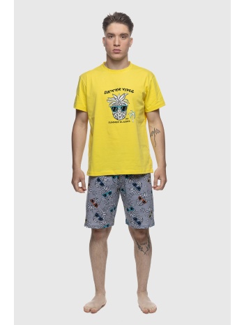 galaxy ανδρική καλοκαιρινή βαμβακερή πυτζάμα με σορτς-700-26 σε προσφορά