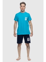 galaxy ανδρική καλοκαιρινή βαμβακερή πυτζάμα με σορτς `i`m ok` -709-26