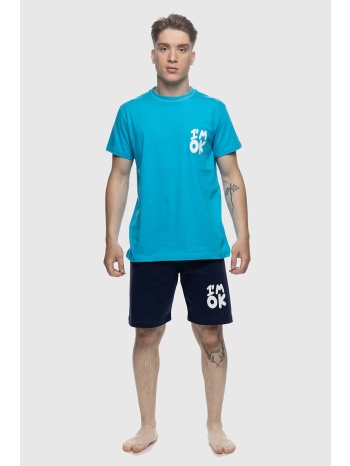 galaxy ανδρική καλοκαιρινή βαμβακερή πυτζάμα με σορτς `i`m σε προσφορά