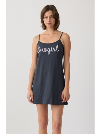 minerva γυναικείο βαμβακερό νυχτικό με λεπτή σε προσφορά