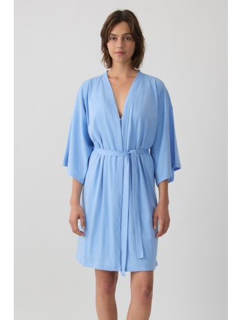 minerva γυναικεία καλοκαιρινή βαμβακερή δετή ρόμπα-53233-728