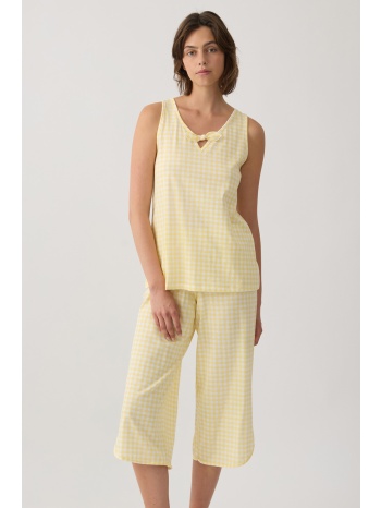 minerva γυναικεία καλοκαιρινή βαμβακερή πυτζάμα με κάπρι σε προσφορά