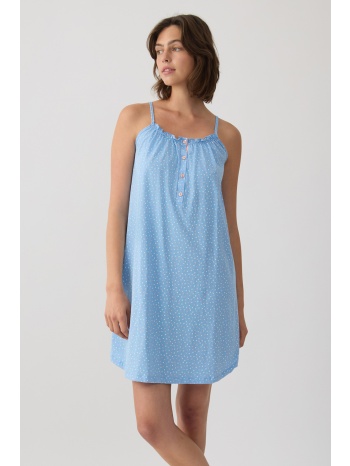 minerva γυναικείο βαμβακερό νυχτικό με λεπτή τιράντα και σε προσφορά