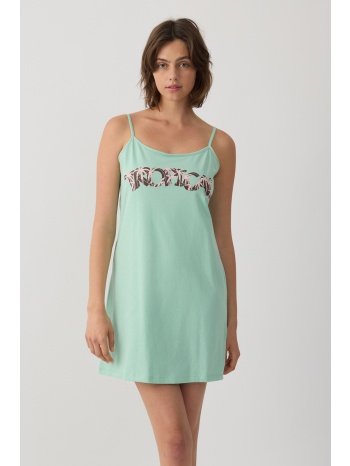 minerva γυναικείο βαμβακερό νυχτικό με λεπτή τιράντα σε προσφορά