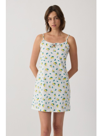 minerva γυναικείο βαμβακερό νυχτικό με λεπτή τιράντα σε προσφορά