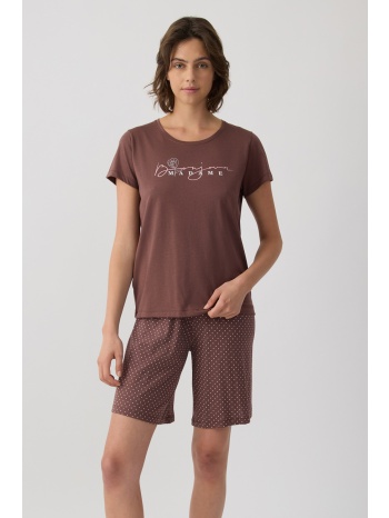 minerva γυναικεία καλοκαιρινή κοντομάνικη πυτζάμα με σε προσφορά