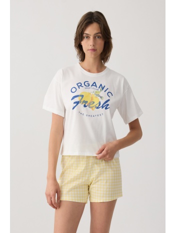 minerva γυναικεία καλοκαιρινή βαμβακερή πυτζάμα με κοντό σε προσφορά