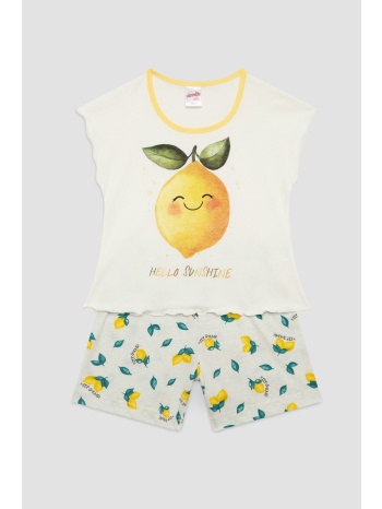 minerva βρεφική καλοκαιρινή βαμβακερή πυτζάμα `lemon` για σε προσφορά