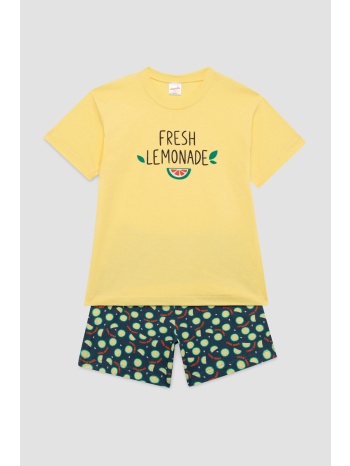 minerva παιδική καλοκαιρινή βαμβακερή πυτζάμα με σορτς σε προσφορά