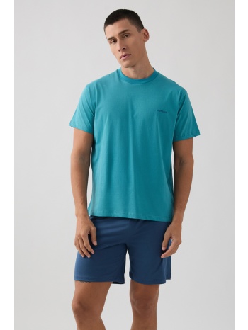 minerva ανδρική κοντομάνικη βαμβακερή πυτζάμα με σε προσφορά