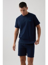 minerva ανδρική κοντομάνικη βαμβακερή πυτζάμα με σορτς-71344-200