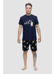 galaxy ανδρική καλοκαιρινή βαμβακερή πυτζάμα με σορτς-713-26