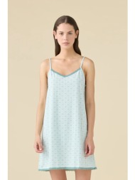 noidinotte γυναικείο καλοκαιρινό βαμβακερό νυχτικό με λεπτή τιράντα-la3511