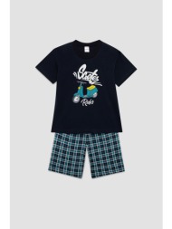 minerva παιδική καλοκαιρινή βαμβακερή πυτζάμα με σορτς `scooter`-62496-200