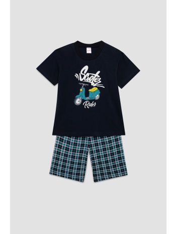 minerva παιδική καλοκαιρινή βαμβακερή πυτζάμα με σορτς σε προσφορά