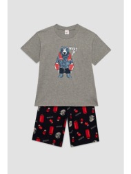 minerva εφηβική καλοκαιρινή βαμβακερή πυτζάμα για αγόρια `boxing` (12-16 ετών)-62498-26a