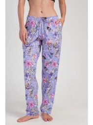 vienetta γυναικείο βαμβακερό παντελόνι με σχέδιο plus size (1xl-4xl)-311004