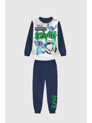 sabor disney παιδική χειμερινή βαμβακερη πυτζάμα για αγόρι με πατιλέτα `stitch` (3-10 ετών)-dy40m782