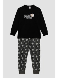 minerva unisex παιδική χειμερινή βαμβακερή πυτζάμα `sheep` (5-10 ετών)-62583-45