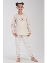 vienetta kids παιδική χειμερινή πυτζάμα φούτερ για κορίτσι `let`s be social`-403097